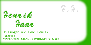 henrik haar business card